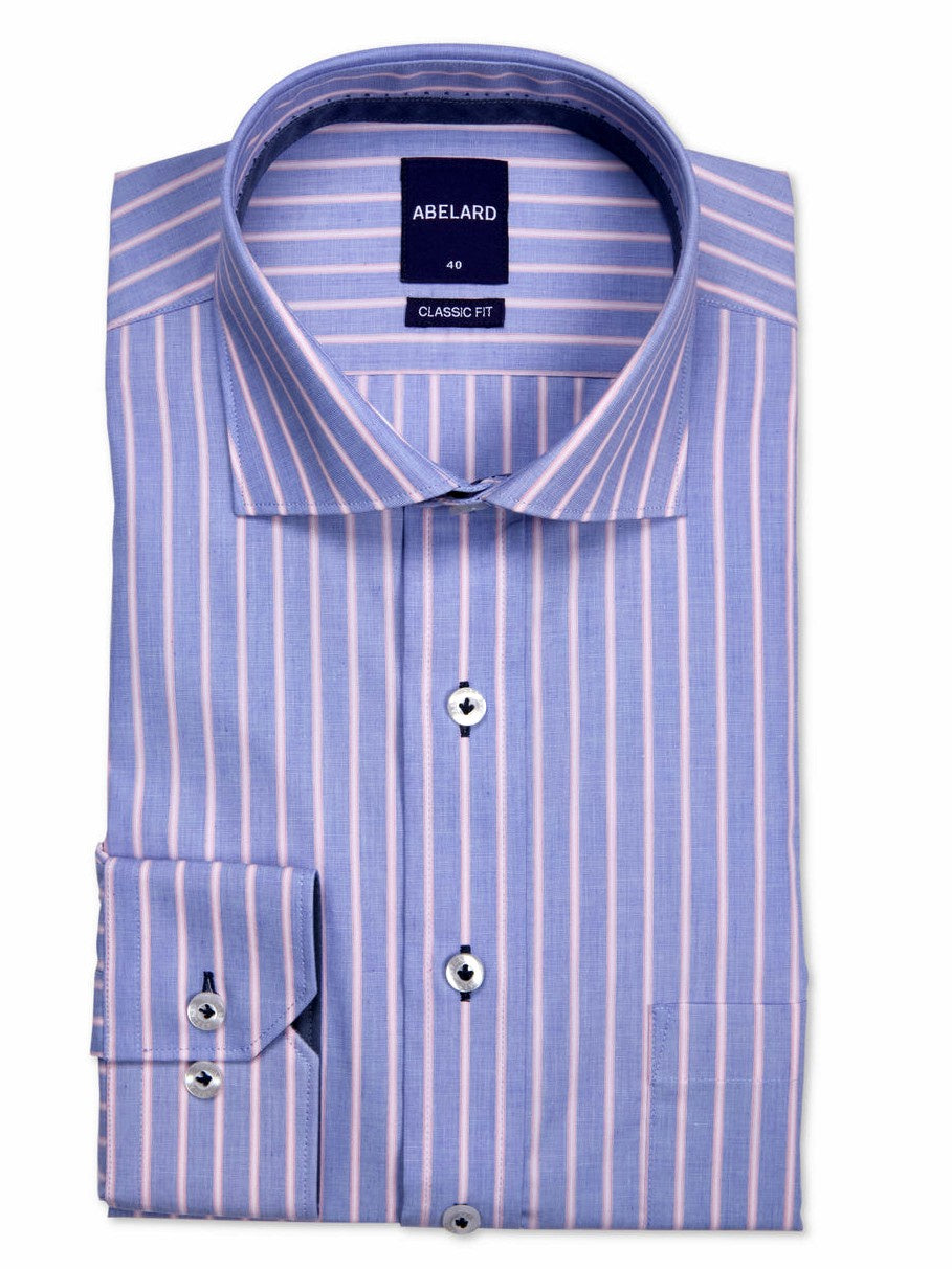 Abelard Faloria Fil-a-Fil Stripe Shirt