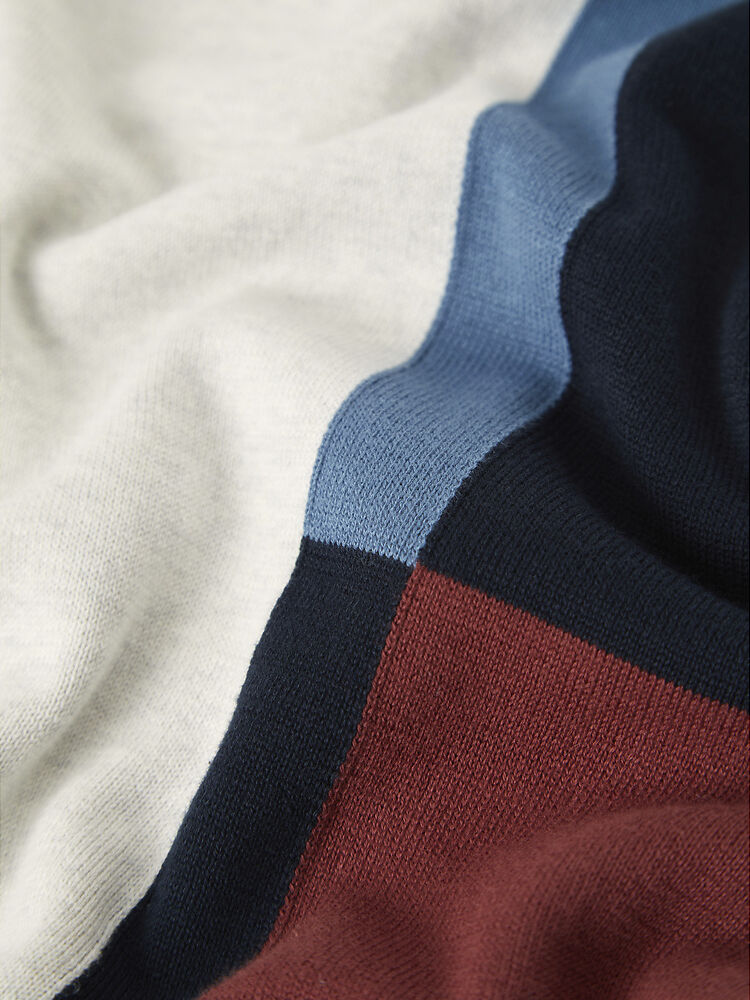 Ben Sherman Intarsia Stripe Crew Sweatshirt