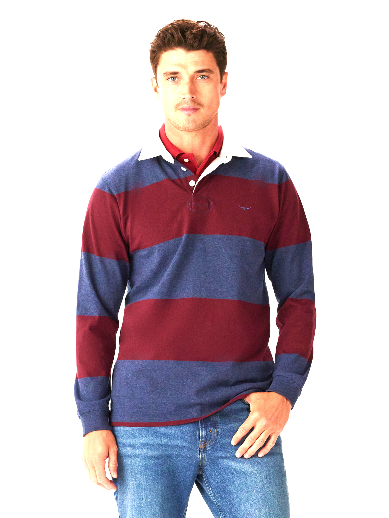 RM Williams W25 Tweedale Rugby - Red Blue