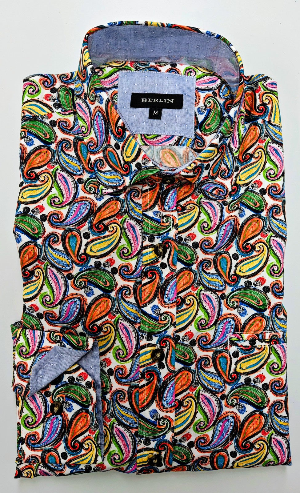 Berlin L452 Abbey Road Paisley Print Shirt