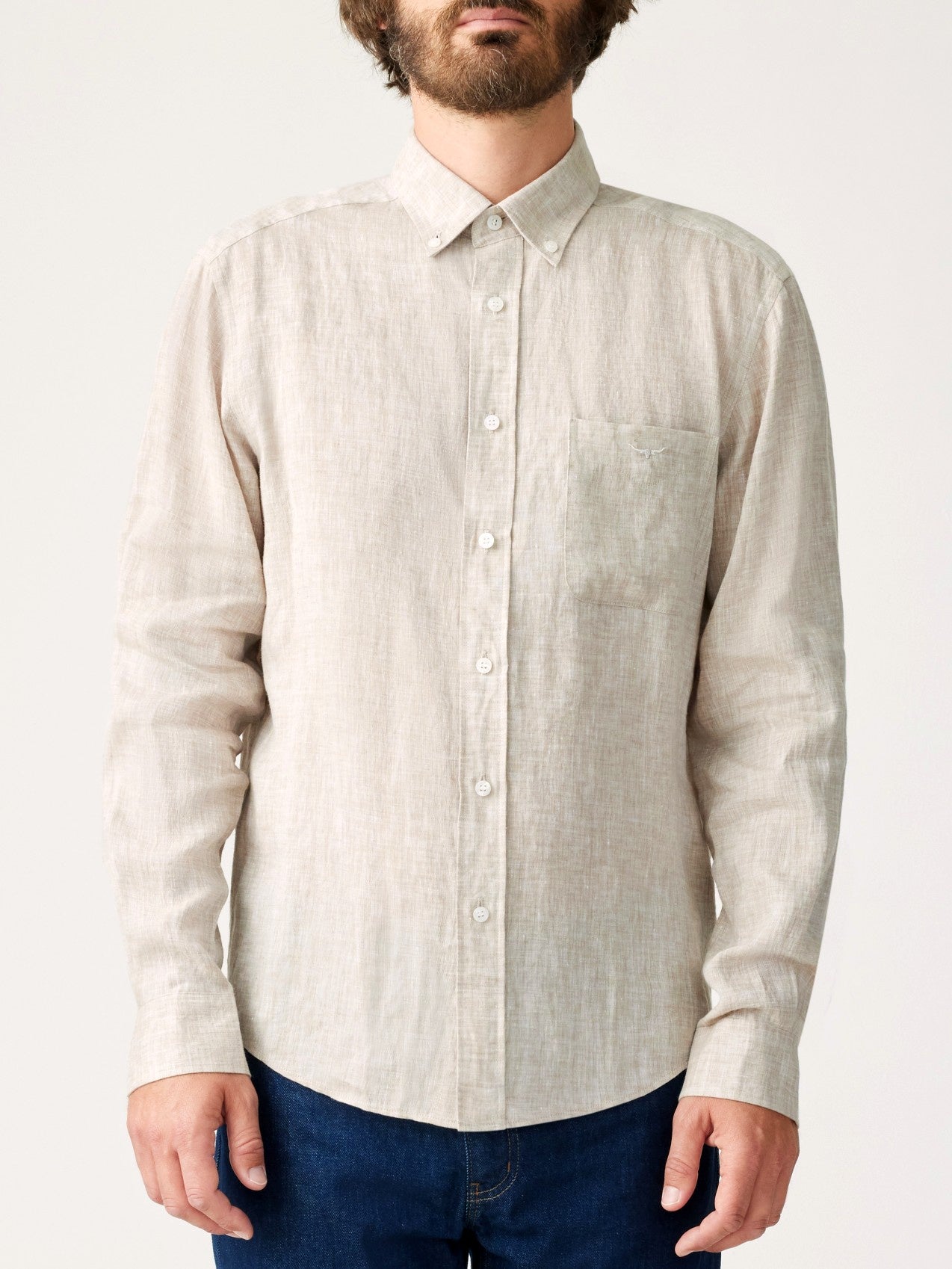 RM Williams S25 Classic Linen Shirt BDC - Oatmeal