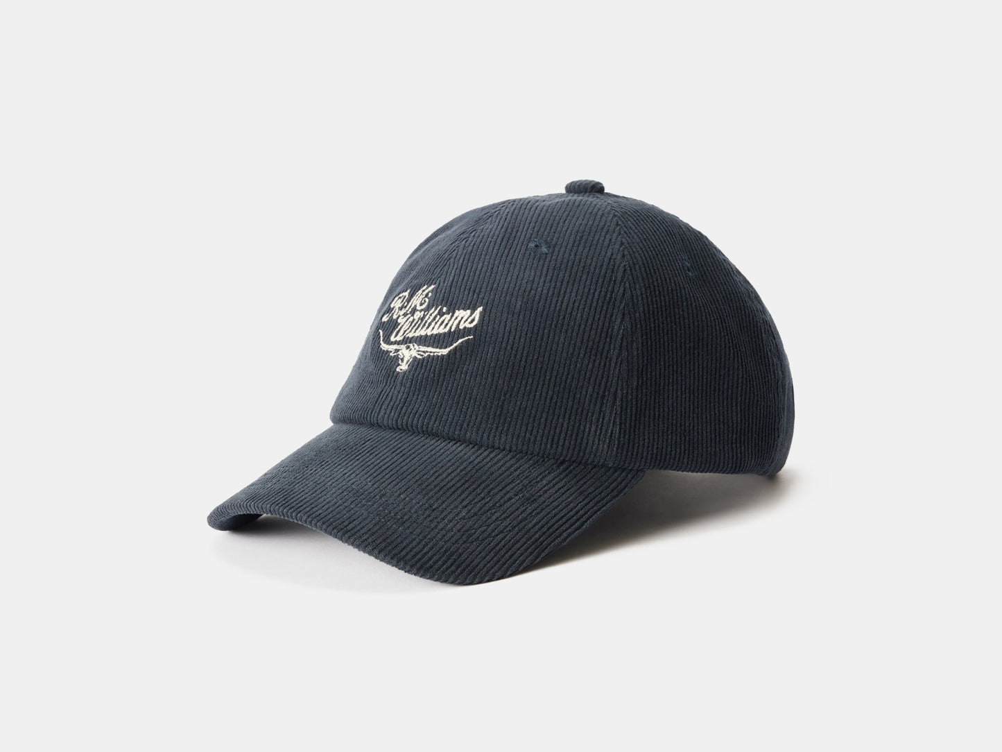 RM Williams W25 Script Longhorn Cord Cap - Slate