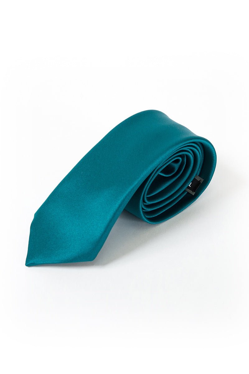 07 Teal Satin Tie - Thomson's Suits Ltd - 26271