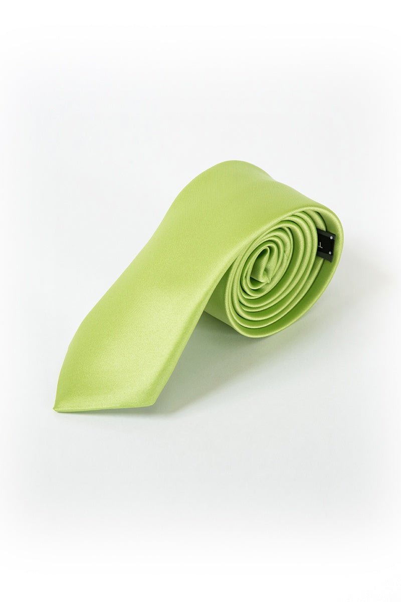 16 Lime Satin Tie - Thomson's Suits Ltd - 26280