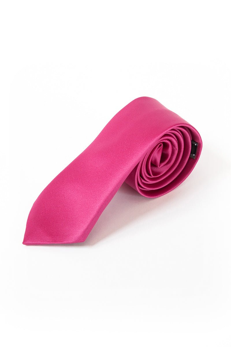 19 Cerise Satin Tie - Thomson's Suits Ltd - 26283