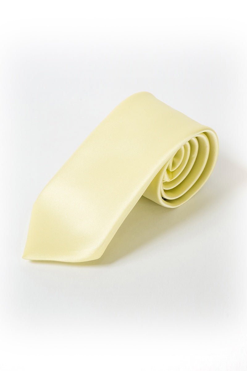 21 Lemon Satin Tie - Thomson's Suits Ltd - 26285