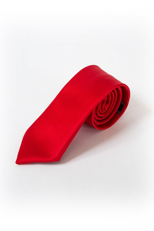 22 Red Satin Tie - Thomson's Suits Ltd - 26286