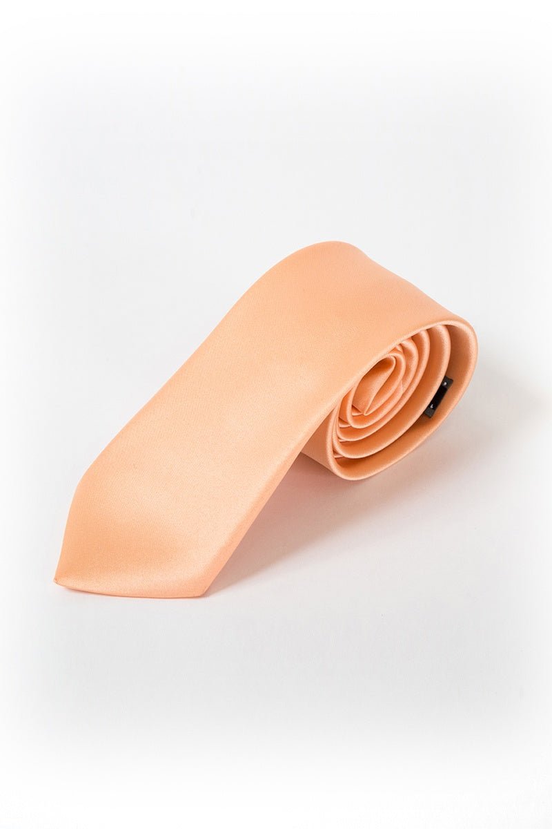 35 Peach Satin Tie - Thomson's Suits Ltd - 26299