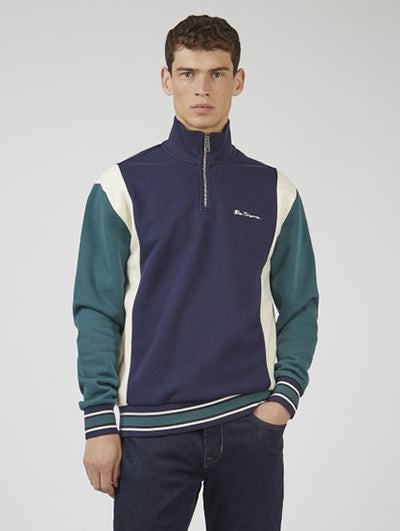 Ben Sherman Half Zip Funnel Neck Jersey