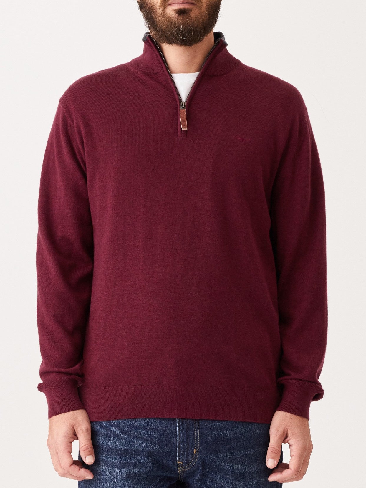 RM Williams W24 Ernest Sweater - Burgundy