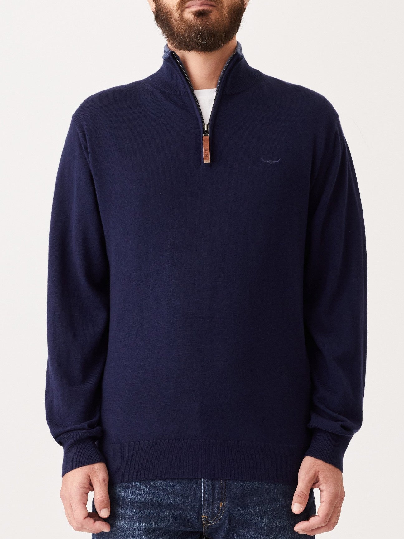 RM Williams W25 Ernest Sweater - Navy