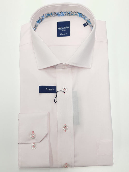 Abelard S22 Fine Herringbone Shirt - Thomson's Suits Ltd - Pale Pink - 40 - 64019