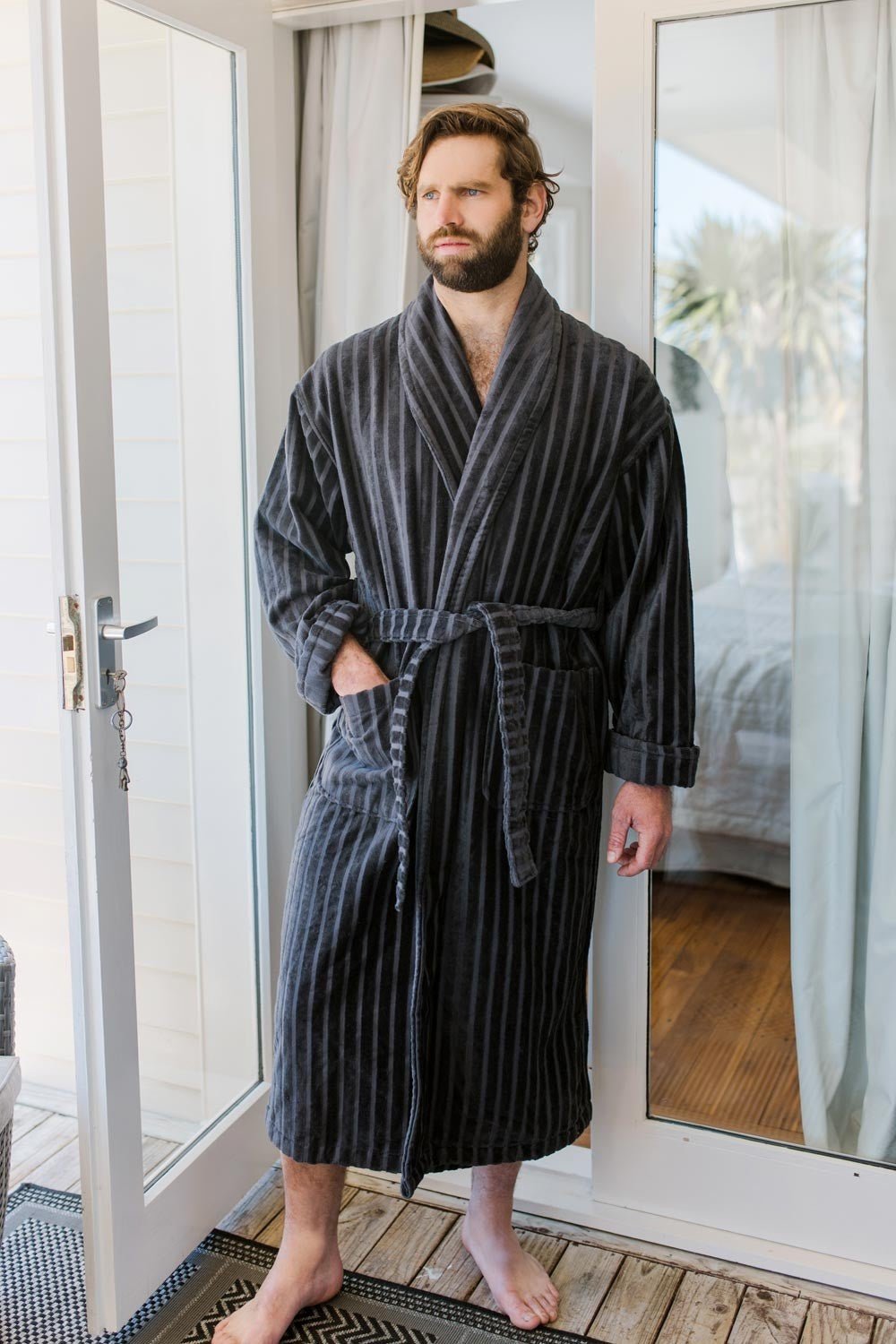 Baksana Hotel Robe - Thomson's Suits Ltd - Gunmetal - OS - 8581