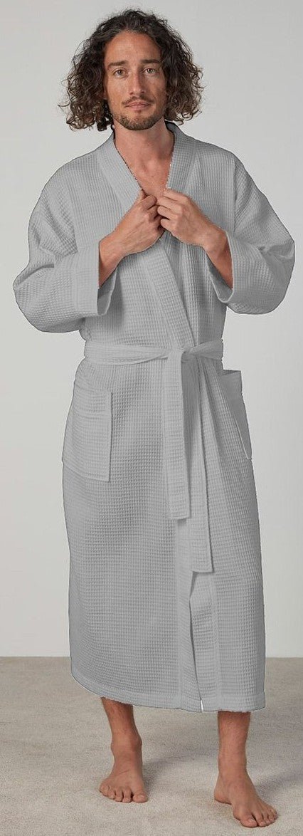 Baksana Waffle Robe - Thomson's Suits Ltd - Grey - OS - 64373