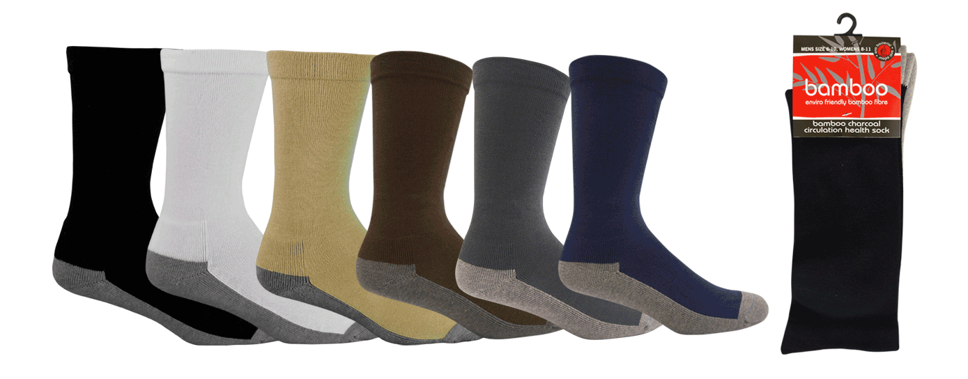 Bamboo Health Sock - Thomson's Suits Ltd - Walnut - 6 to 10 - 27335