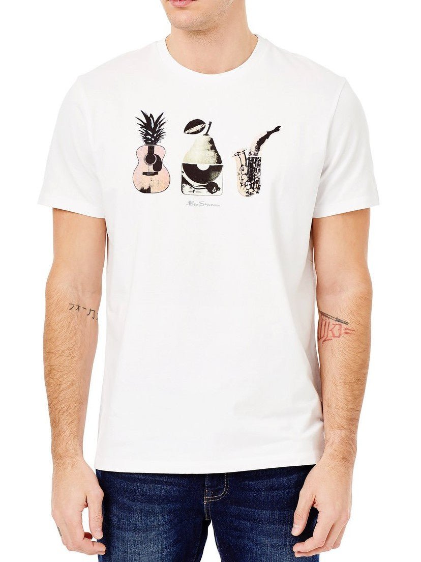 Ben Sherman Banana Split T Shirt - Thomson's Suits Ltd - White - M - 58207
