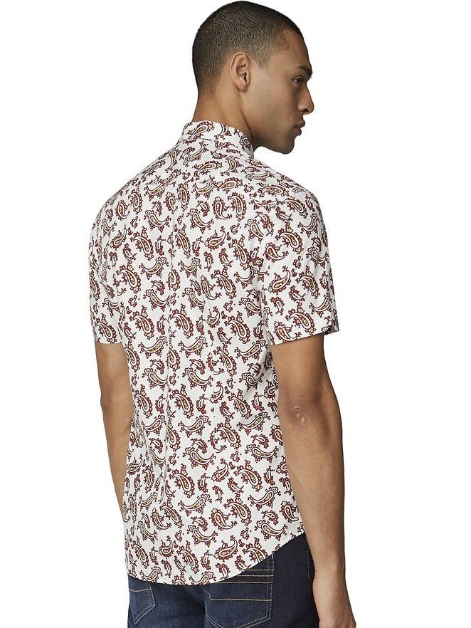 Ben Sherman SS Paisley Shirt - Thomson's Suits Ltd - Ecru - M - 46819