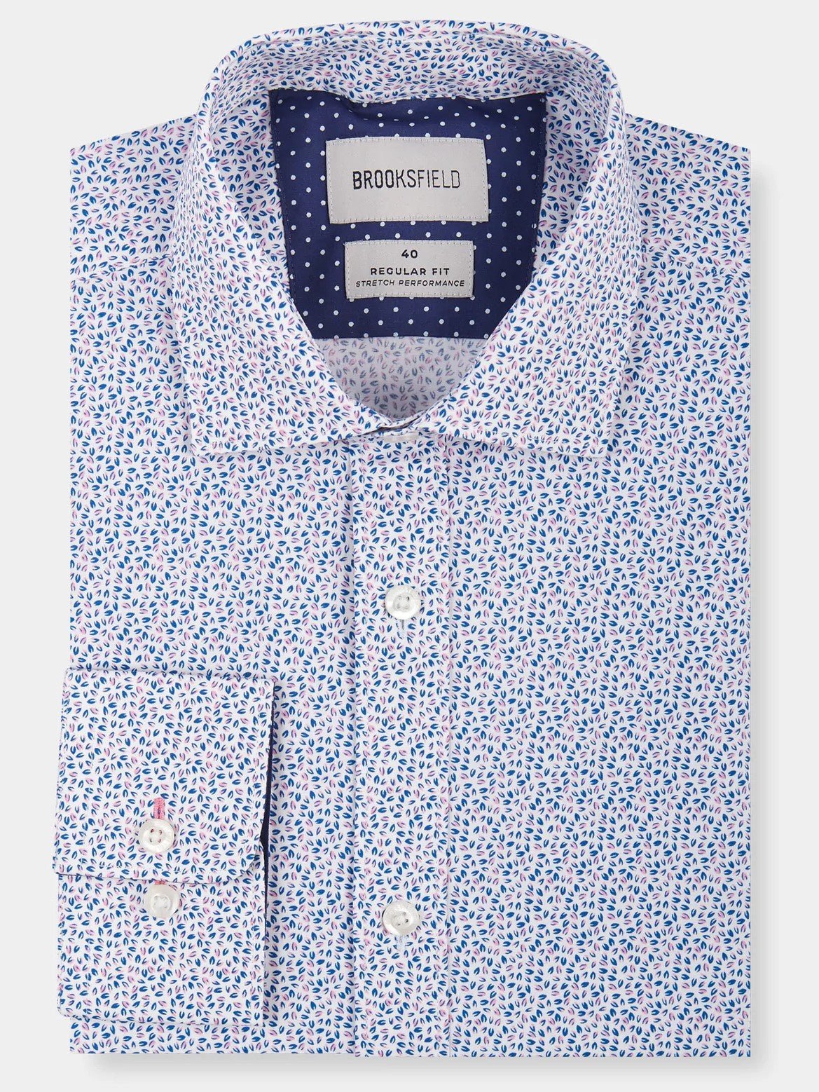 Brooksfield BFC2008 Business Shirt - Thomson's Suits Ltd - Pink - 41 - 64874