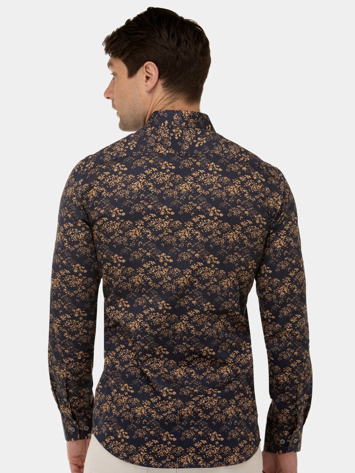 Brooksfield W21 Abstract Print Shirt - Thomson's Suits Ltd - Black - 40 (M) - 49552
