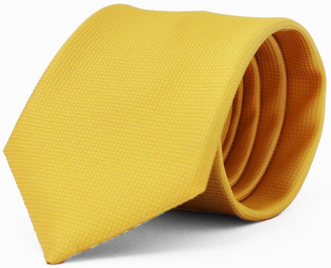 Fellini Classic Jacquard Tie - Thomson's Suits Ltd - Gold - - 37532