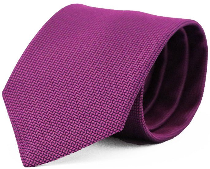 Fellini Classic Jacquard Tie - Thomson's Suits Ltd - Fuschia - - 37538