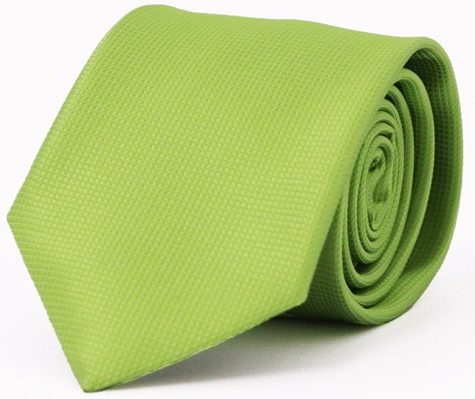 Fellini Classic Jacquard Tie - Thomson's Suits Ltd - Lime - - 37547