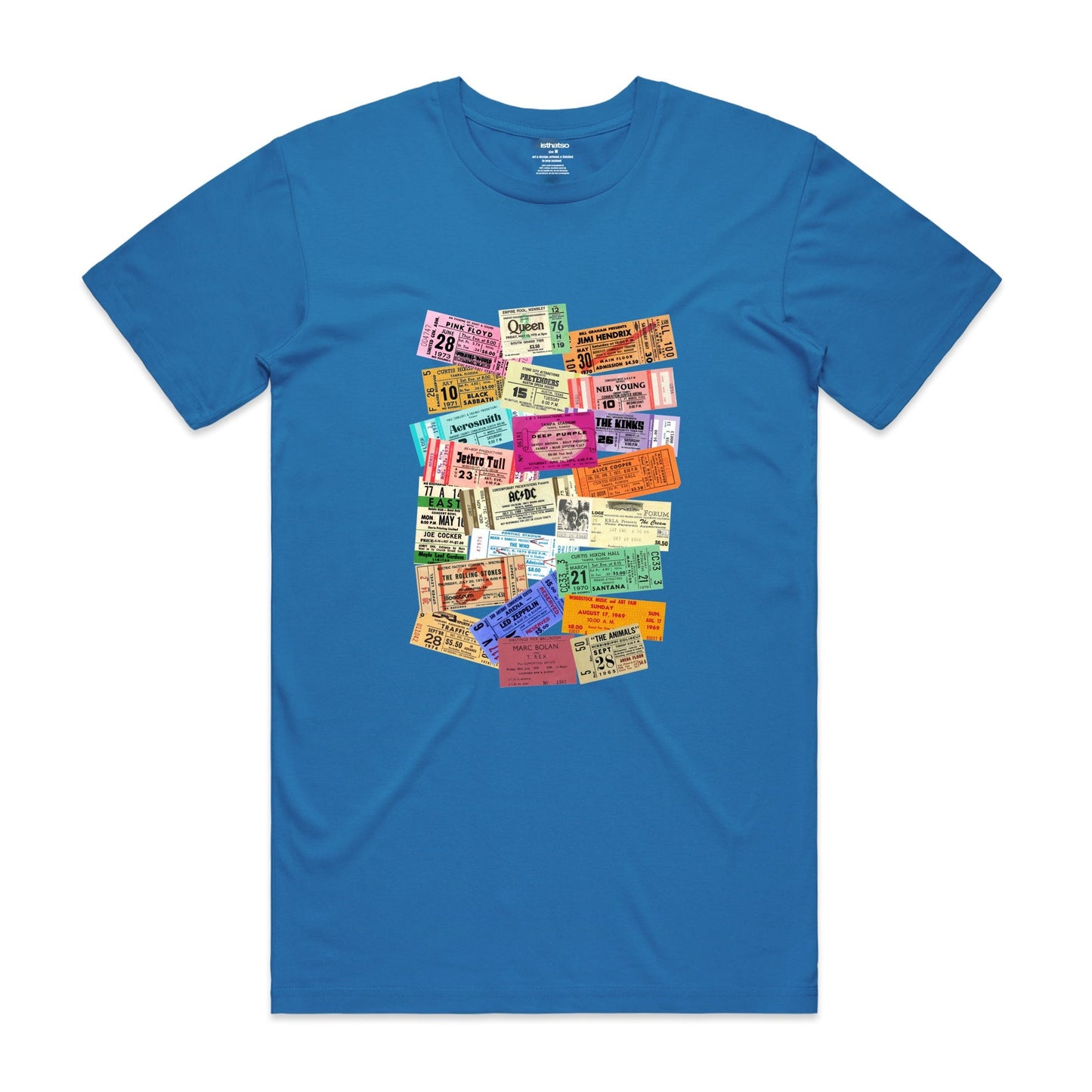 isthatso Concert Tickets 1 T-Shirt - Thomson's Suits Ltd - Bright Blue - M - 62486