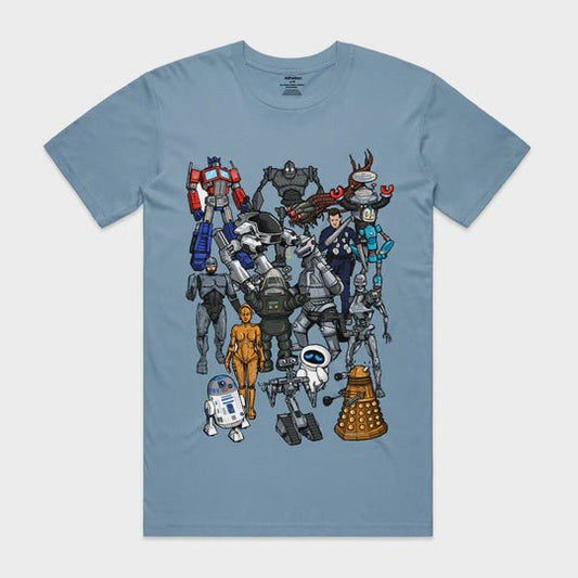 isthatso Robots T-Shirt - Thomson's Suits Ltd - Mid Blue - M - 62494