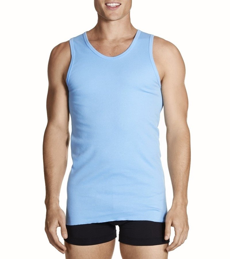 Jockey Coloured Singlet - Thomson's Suits Ltd - Sky - S - 4648