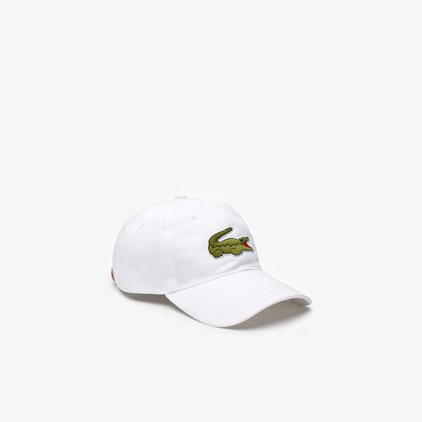 Lacoste Oversized Croc Cap - Thomson's Suits Ltd - White - - 60913