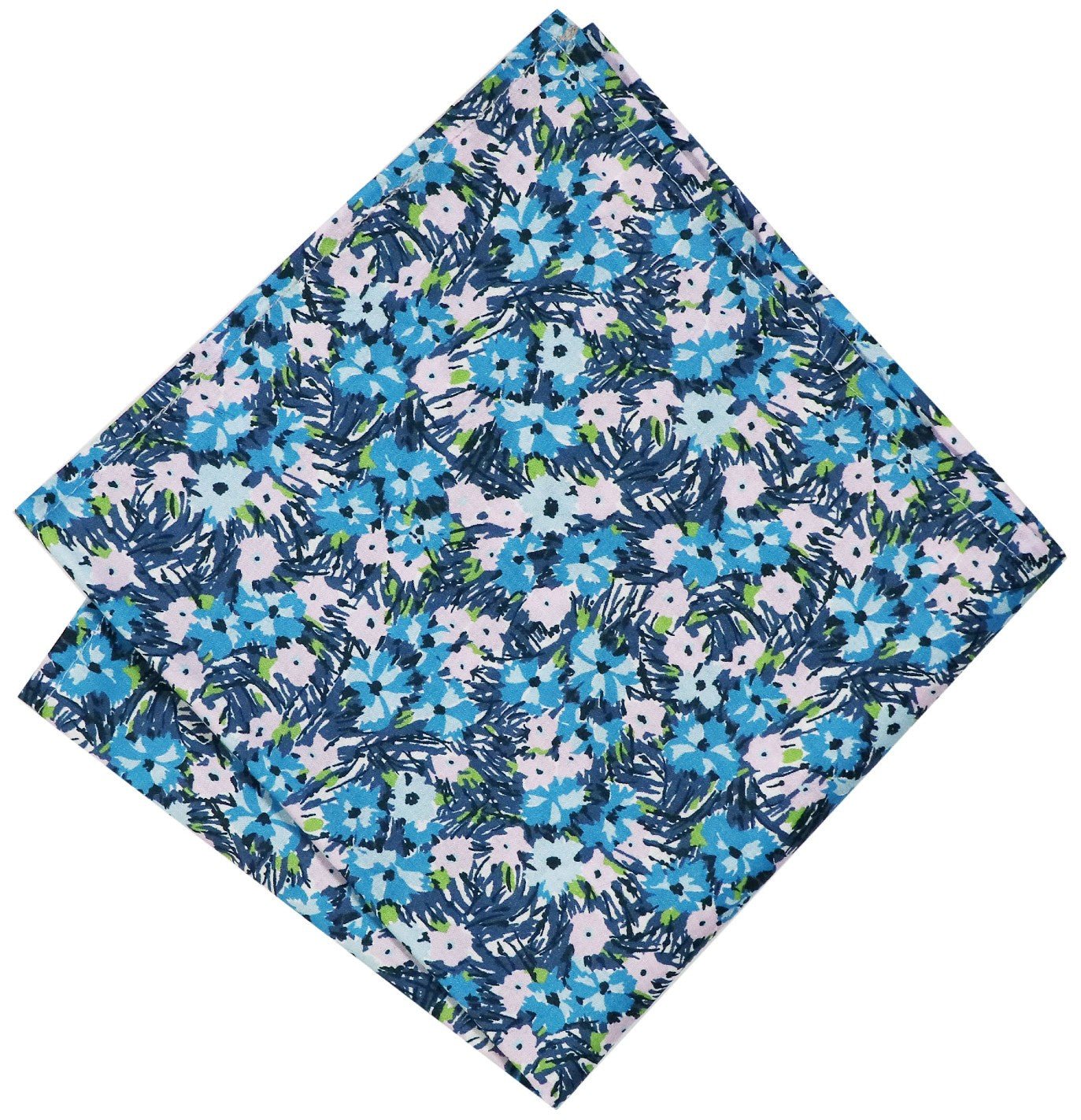 Parisian Liberty Cotton S21 Pocket Square - Thomson's Suits Ltd - Champion's Bouquet - - 59582