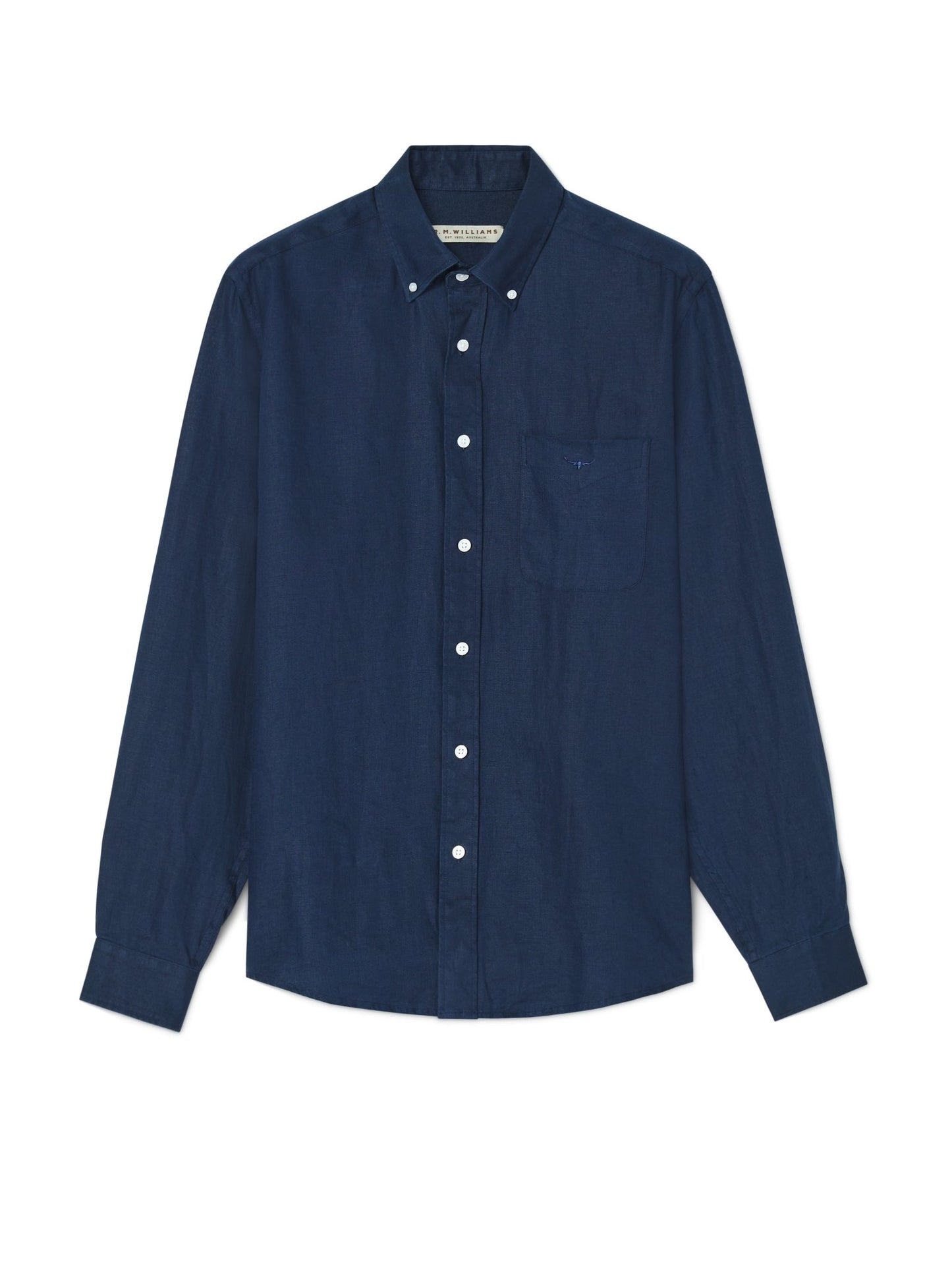 RMW S22 Collins BD Linen Shirt - Thomson's Suits Ltd - Navy - 2XL - 59080