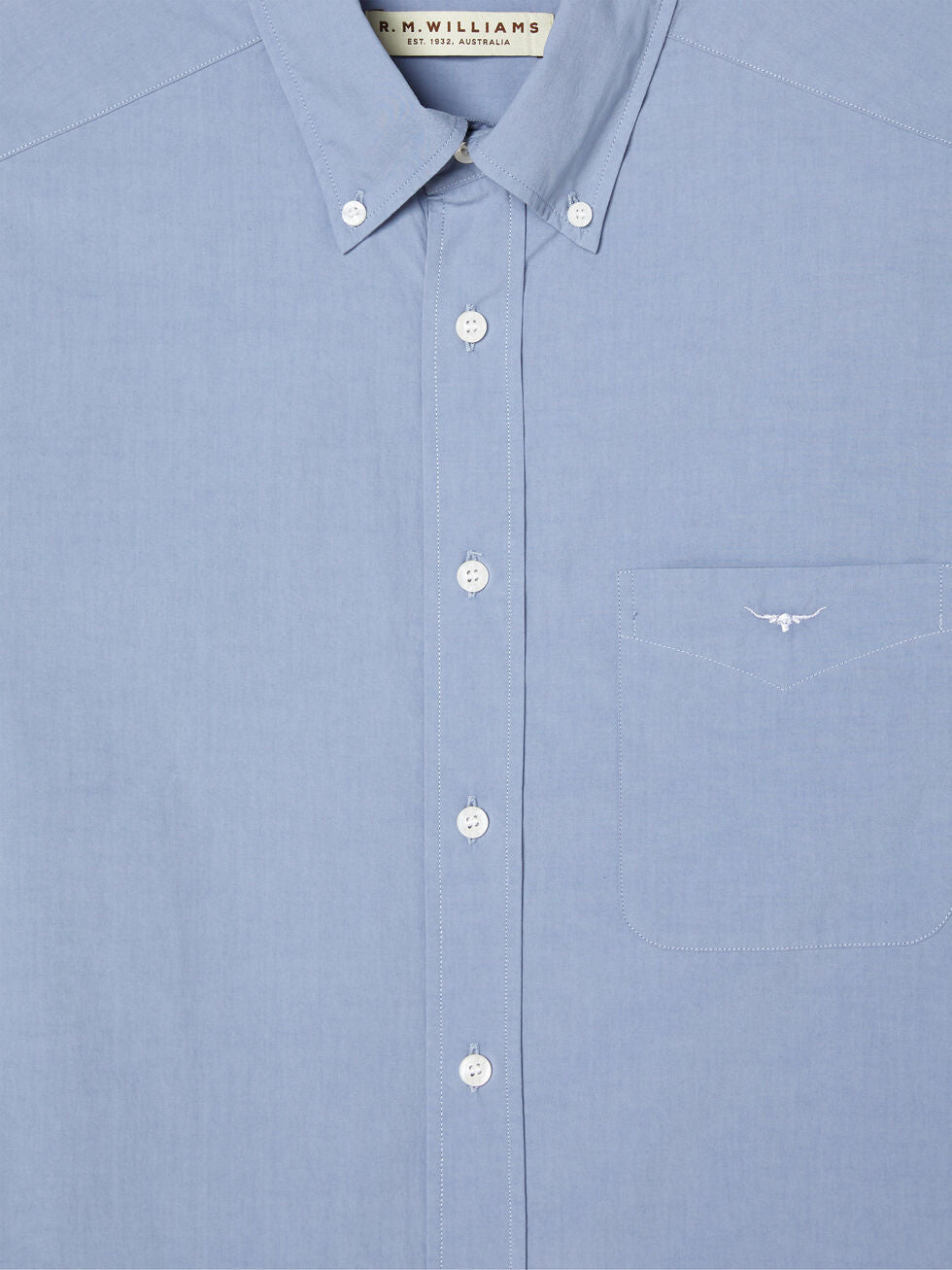 RMW S22 Collins BD Plain Poplin Shirt - Thomson's Suits Ltd - White - S - 53586