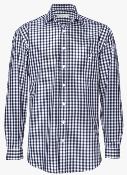 RMW SH201PS63 Collins Shirt - Thomson's Suits Ltd - NavyWhite - S - 32190