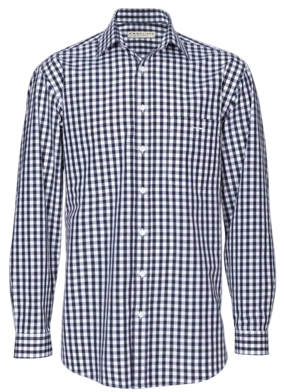RMW SH201PS63 Collins Shirt - Thomson's Suits Ltd - NavyWhite - S - 32190