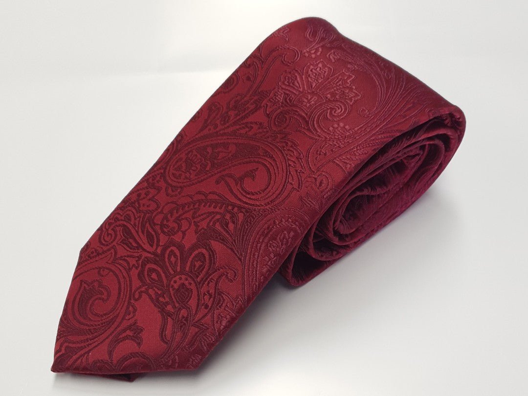 Zenith Paisley Ties - Thomson's Suits Ltd - Wine - - 63947