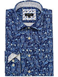 Berlin L544 Ringo Paisley Satin Print Shirt