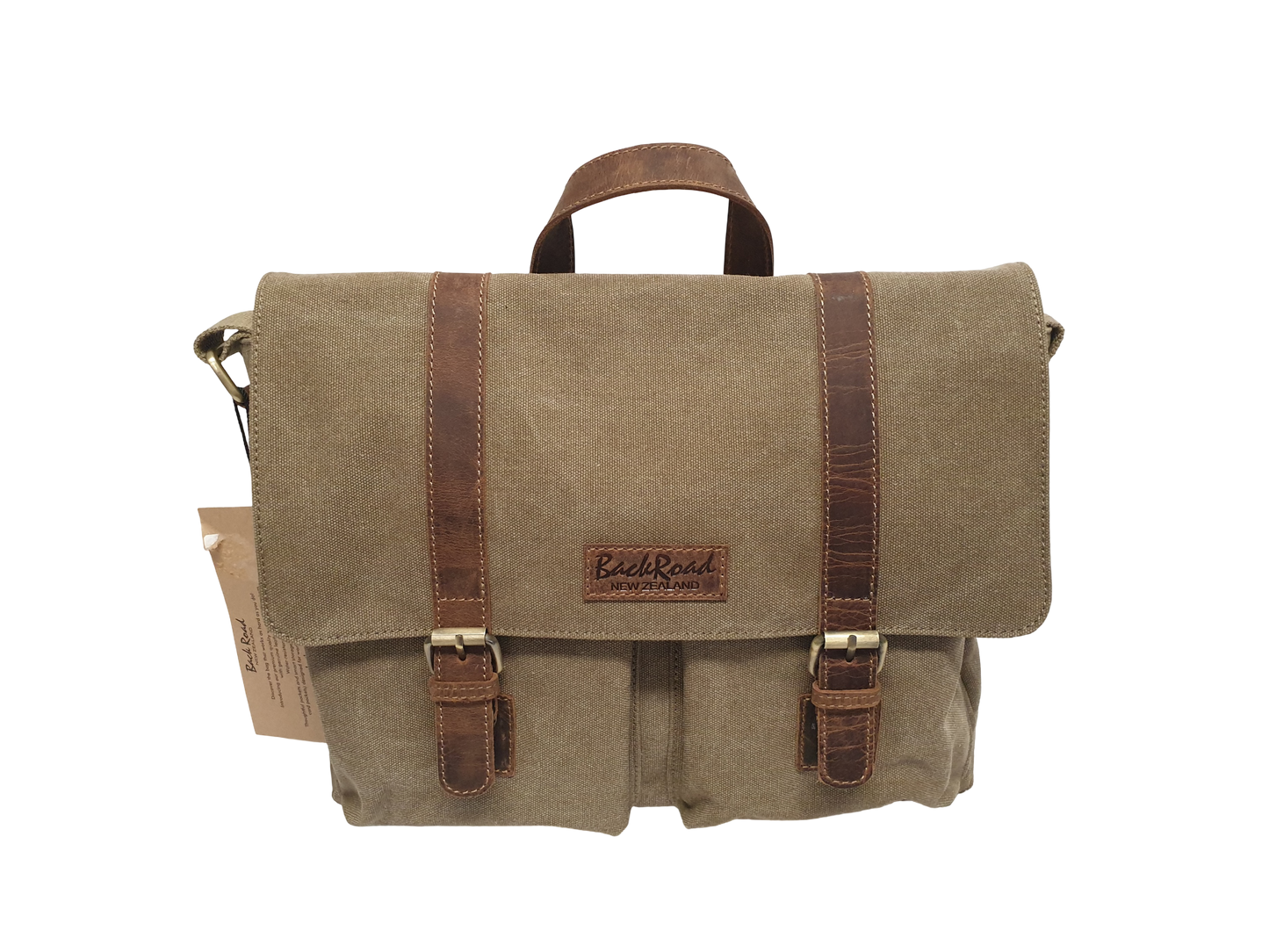 Back Road Canvas / Leather Messenger Bag