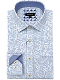 Berlin L543 Small Squares Print Shirt