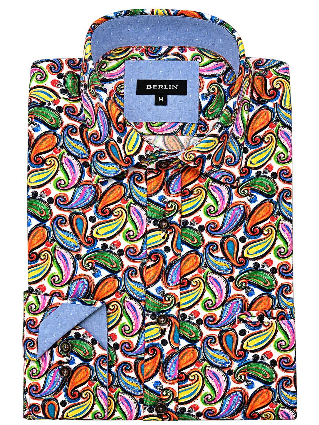 Berlin L452 Abbey Road Paisley Print Shirt