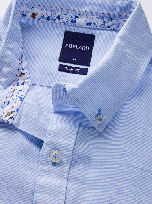 Abelard Mottle Linen SS Shirt - Classic Fit