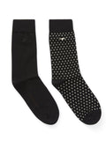 RM Williams S26 Nelson Polka Dot Socks - 2 pk - BlackCream