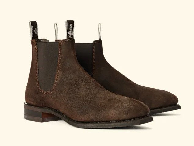 RM Williams Waxed Suede Comfort Craftsman Boots