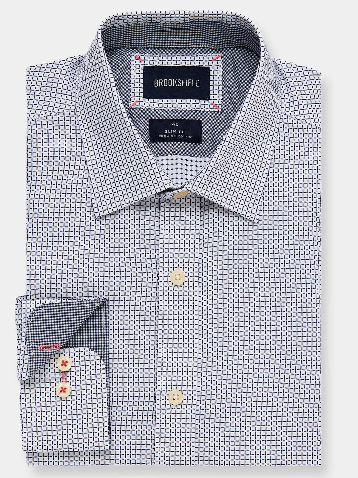 Brooksfield BFC2663 Luxe Woven Shirt