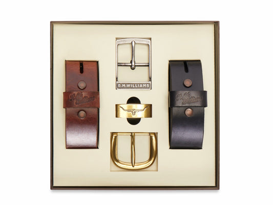 RM Williams S26 Belt Gift Set - Mid Brown