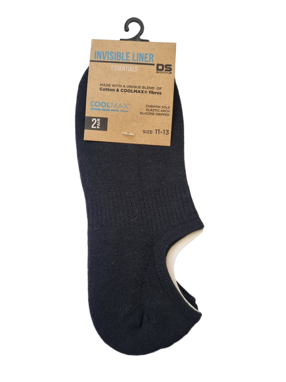 DS  Cotton Coolmax Liner Socks - 2 Pack