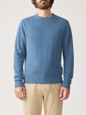 RM Williams S25 Howe Cotton Sweater - Mid Blue