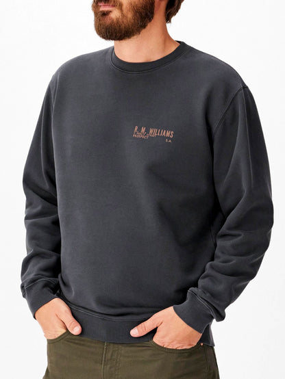 RM Williams S26 Flinders Crew Sweatshirt - Vintage Black