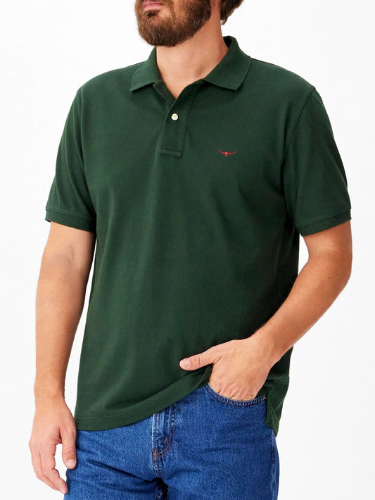 RM Williams S26 Rod Polo Shirt - Pine