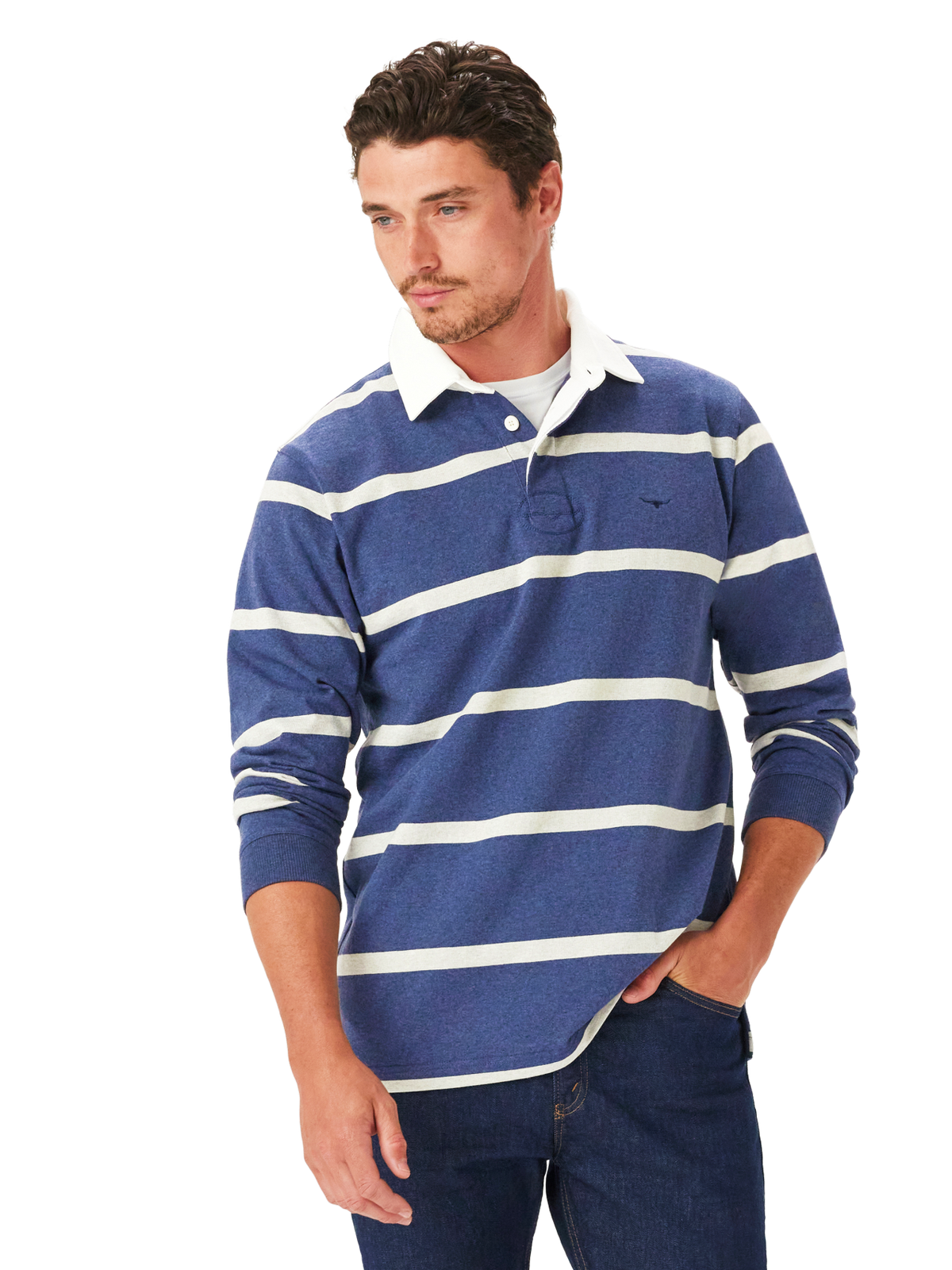 RM Williams W25 Tweedale Rugby - Blue Grey Marle